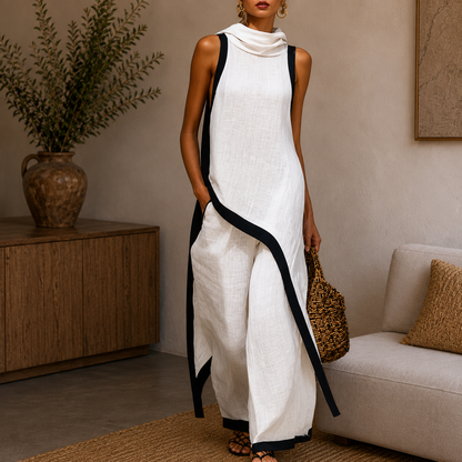 Valeria I Conjunto de mezcla de lino Elegante