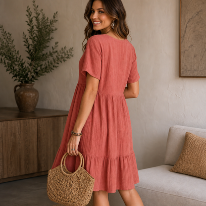 Leila | Elegante vestido de escote en V para el verano